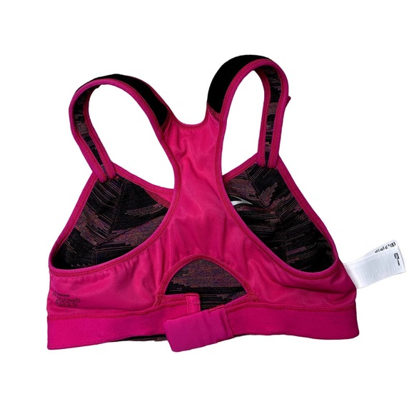 BROOKS Running Rebound Racer Sports Bra Size 34B Pink Black Adjustable Straps - Picture 3 of 11